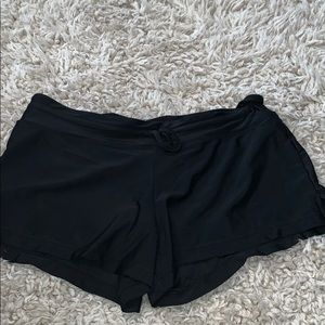 Black swim shorts
